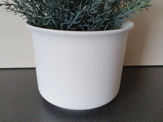 Vintage White Planter, Frosted, Soendchen Keramik, Made in German, 80S