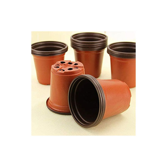 Gdrhvfd - 5Pcs Flower Pots Unbreakable Mini Plastic Flower Pots Nursery Garden Pots Tools Soft Plastic Two Color Flower Pot Garden Supplies