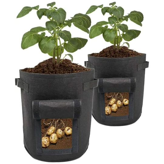Vertical Wall Planters and Hanging Hooks, Wall Planting Bags with 7 Pockets Waterproof Wall Planter for Balcony Home Garden Decor (Black, 12 Pieces)