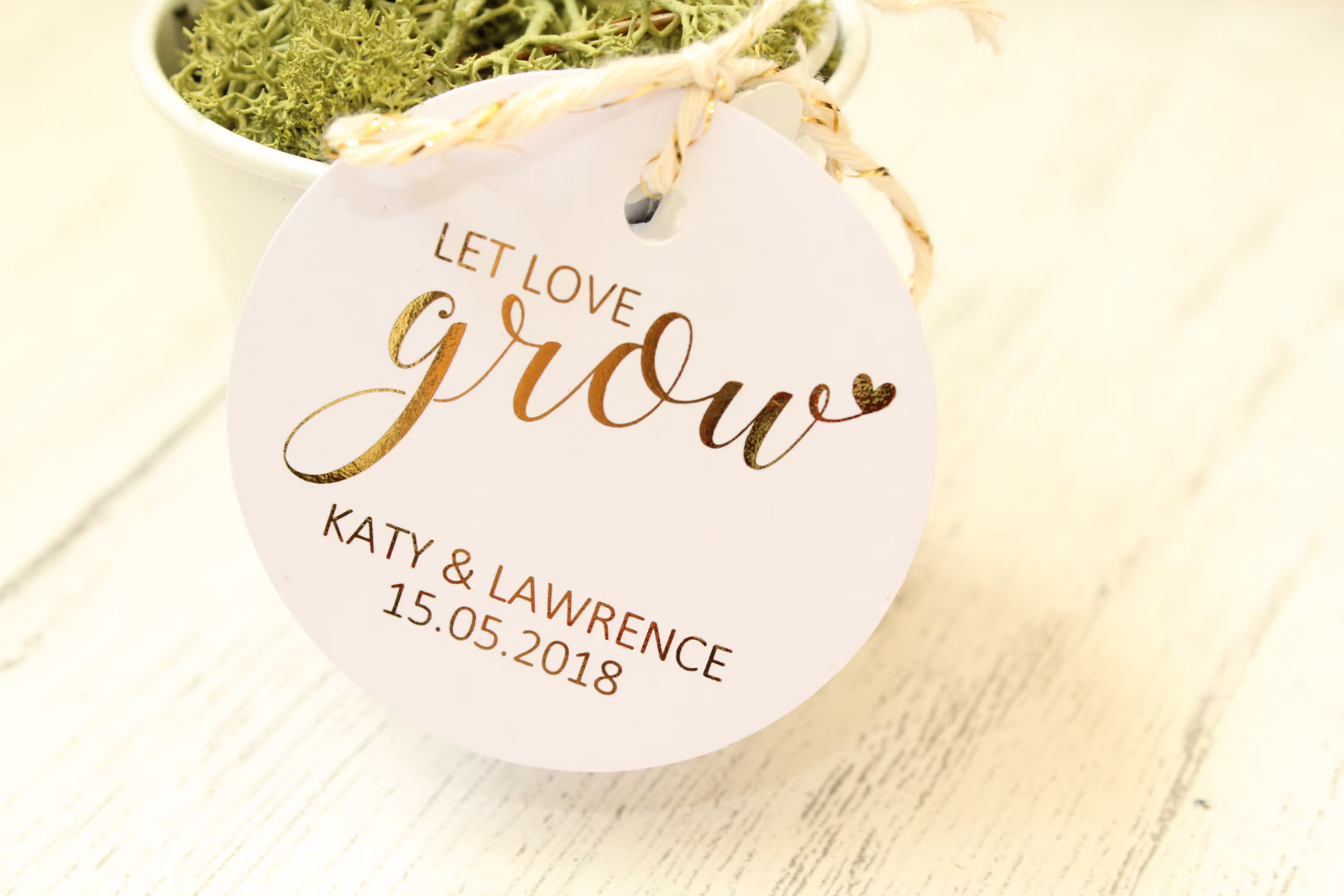 Let Love Grow Tag, Let Favour, Plant Favours, Succulent Favour Wedding Tags, Seed Personalised Tags