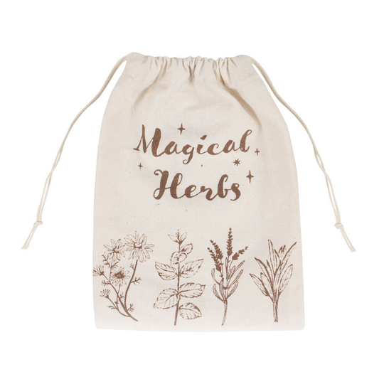 Kitchen Witch Cotton Drawstring Herb Storage Bag