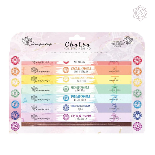 Seasons 7 Chakra Gift Pack Agarbatti Joss With Free Burner 140 Incense Sticks