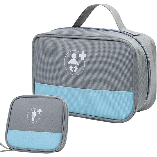 Perle Rare - 2 Pieces Portable First Aid Kit, Empty First Aid Kit, Mini Portable First Aid Kits, for Emergency Situations at Home, Office, Travel,