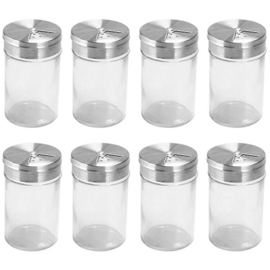 Joorrt - 8pcs Glass Seasoning Bottle Spice Bottle Bottle