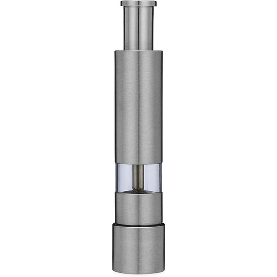 Original Pump and Grinding Cooking Gadget, Salt and Pepper Grinder Set or Single Piece, Solid Stainless Steel,