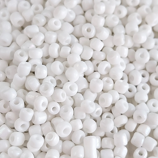 3mm Seed Beads 40G , White Opaque Beads, Glass Color Rocailles, Diy Jewelry Making, Craft Supplies B368