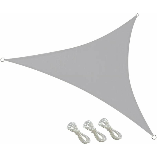 UV Resistant Sunshade 2m Triangle Sail Canopy Garden Plant Shelter Breathable Greenhouse Shelter for Outdoor Patio Camping Backyard Swimming Pool