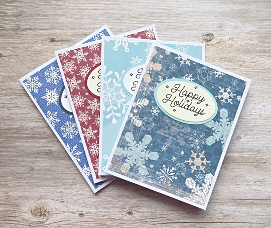 Set Of Holiday Cards, Bulk Seasonal Notecards, Happy Holidays Card
