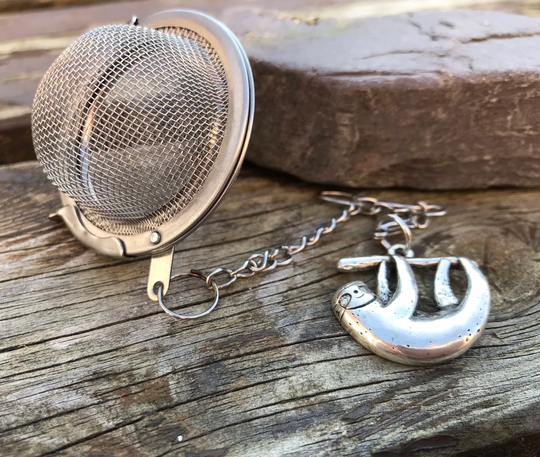 Sloth Tea Infuser, Loose Tea Infuser, Mesh Strainer, Herb Charm, Sloth Themed Gift