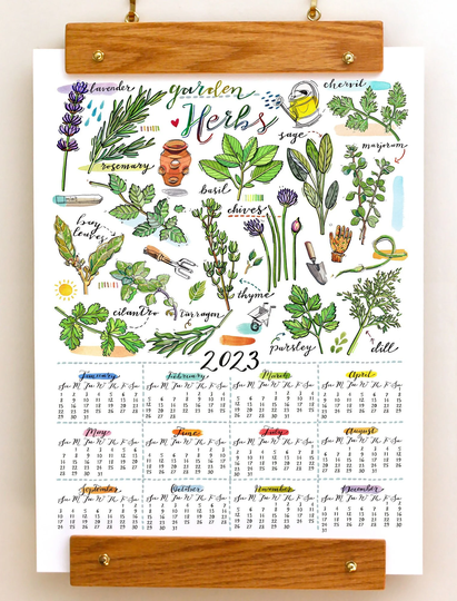 2023 Herbs Calendar. 11x14