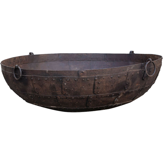Old wrought iron container