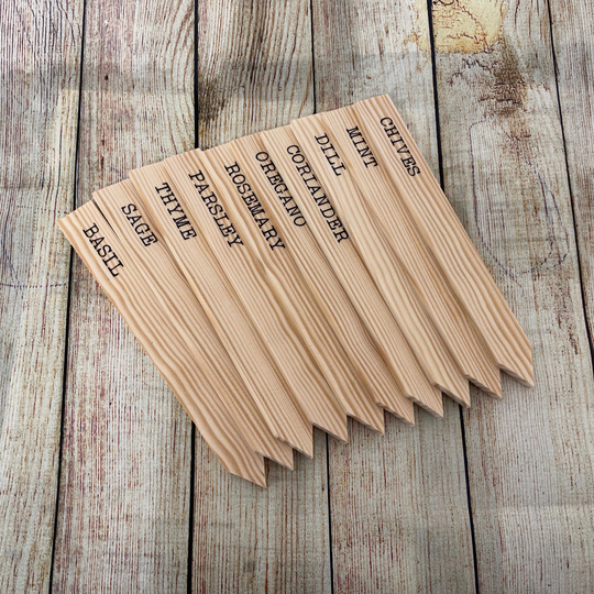Herb Labels | Wooden Plant Marker Garden Decor