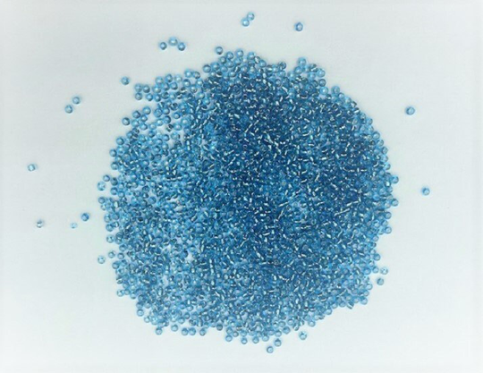 Glass Seed Beads - 2mm Silver Lined Aqua 20G | Approx 1300 Pieces