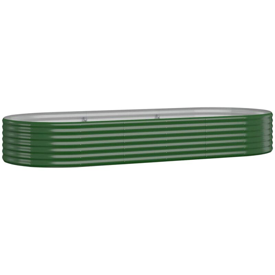 Garden Planter Powder-coated Steel 249x100x36 cm Green Vidaxl Green