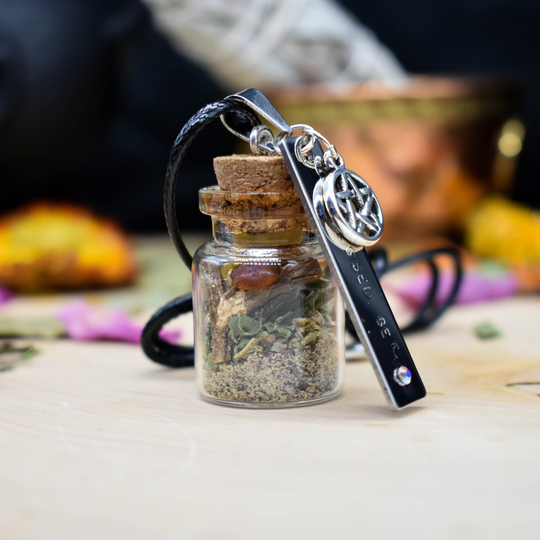 Negative Energy Sucker Spell Bottle Pendant Altar Piece