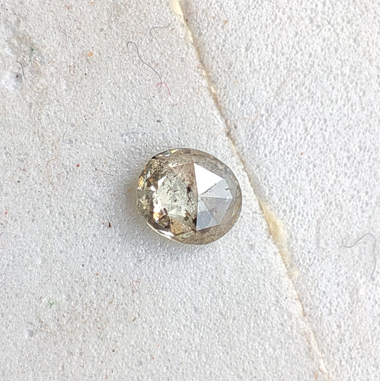 3.5x4.1 Mm Salt Pepper Diamond Rose Cut Oval Shape Gemstone Loose Ovals Jewelry Das6816 Dc
