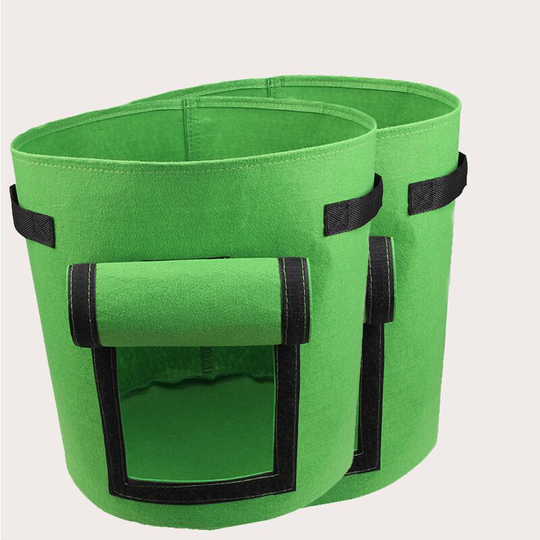 Garden Planting Bags,2PCS 10 Gallon Vegetable Bag, Non-woven Fabric Window Potato Planting Bag (2, Green)