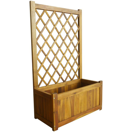 Vidaxl - Garden Raised Bed with Trellis Solid Acacia Wood Brown